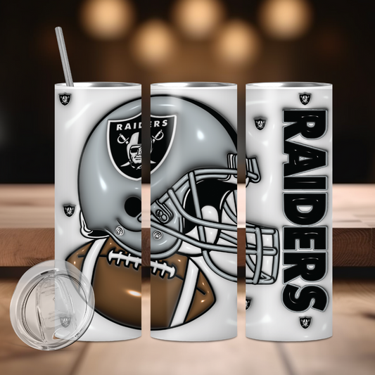 Black and White Football Tumbler