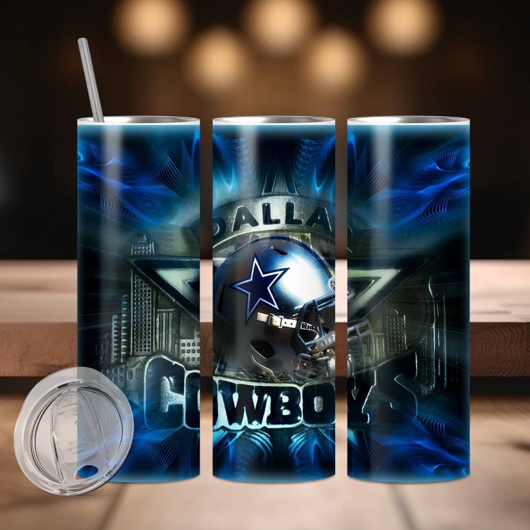 Blue Football Tumbler